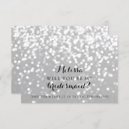 あなたは私の花嫁のメイドのカードになるきらめくか – Fab You 招待状