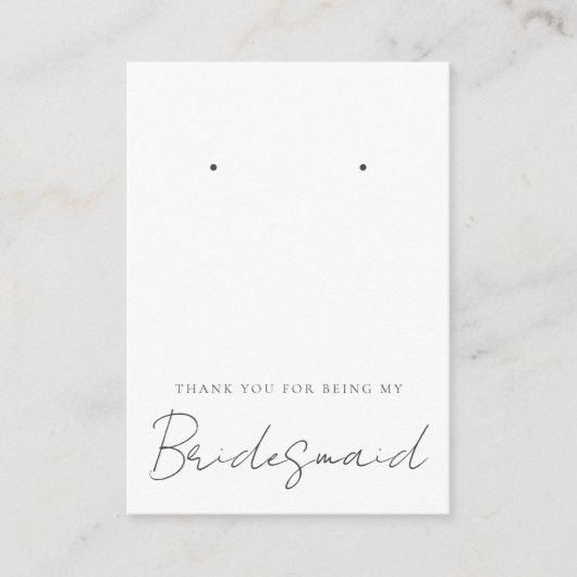 あなたは私の花嫁のメイドのジュエリーディスプレイをありがとう ノートカード (正面)