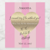 あなたは私の花嫁のメイドパーティーワインラベルになる ワインラベル (シングルラベル)