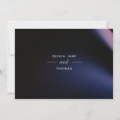 あなたは私の花嫁のメイドモダンムーディ黒の暗い 招待状 (裏面)