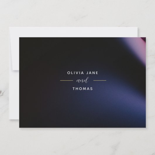 あなたは私の花嫁のメイドモダンムーディ黒の暗い 招待状 (裏面)