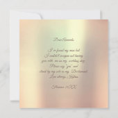 あなたは私の花嫁のメイド金ゴールドバラピーチコーラルになる 招待状 (裏面)