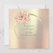 あなたは私の花嫁のメイド金ゴールドバラピーチコーラルになる 招待状 (正面)