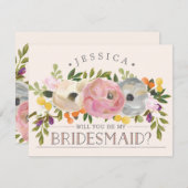 あなたは私の花嫁のメイド – 花嫁のメイドカード 招待状 (正面/裏面)