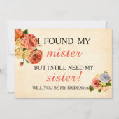 あなたは私の花嫁の付き添いになりますか？ 招待状 (正面)