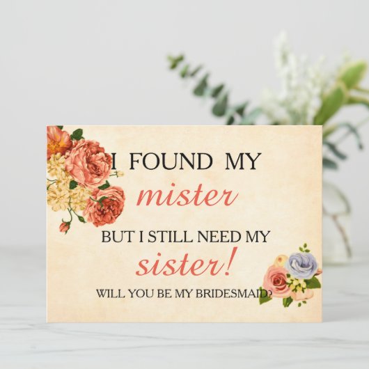 あなたは私の花嫁の付き添いになりますか？ 招待状 (スタンド正面)