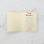 あなたは私の花嫁の付き添いになりますか？私の花嫁の付き添い 招待状 (内部)