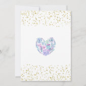 あなたは私の花嫁の付き添いのカード金ゴールドグリッターフローラ 招待状 (裏面)