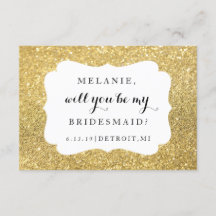 あなたは私の花嫁の付き添いのグリッターの結婚式の日になるか