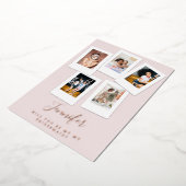 あなたは私の花嫁の友人の写真フォイルカードになる 箔招待状 (回転した状態)