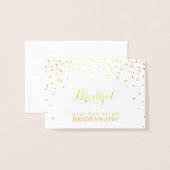 あなたは私の花嫁の名前の紙吹雪スポット 箔カード (封筒付き正面)