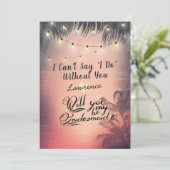 あなたは私の花嫁の夏のヤシの木のライトになる 招待状 (スタンド正面)