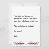 あなたは私の花嫁の提案をしてくれてありがとう サンキューカード (裏面)