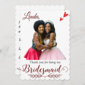 あなたは私の花嫁の提案をしてくれてありがとう サンキューカード (正面/裏面)