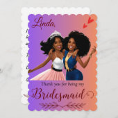 あなたは私の花嫁の提案をしてくれてありがとう サンキューカード (正面/裏面)