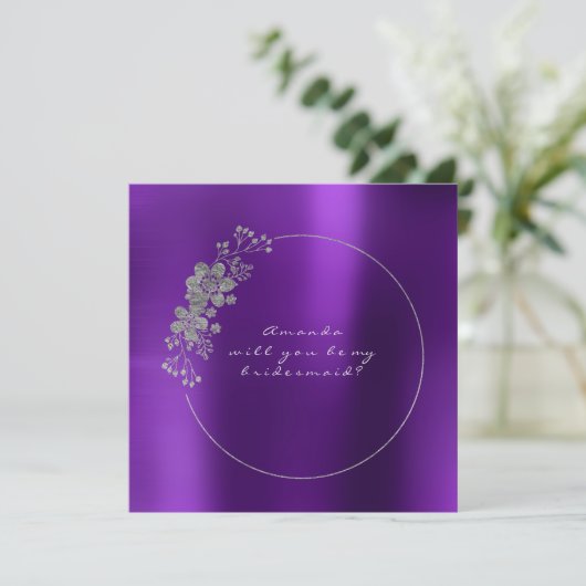 あなたは私の花嫁の銀紫メタリックになるだろうか 招待状 (スタンド正面)