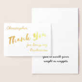 あなたは私の花嫁フォイルのカードになってくれてありがとう 箔カード (ディスプレー)