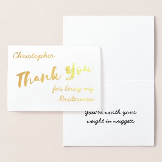 あなたは私の花嫁フォイルのカードになってくれてありがとう 箔カード (ディスプレー)