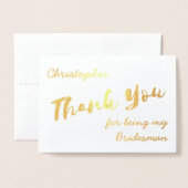 あなたは私の花嫁フォイルのカードになってくれてありがとう 箔カード (封筒付き正面)