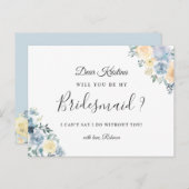 あなたは私の花嫁ボヘミアン・バニラブルーになるのだろうか インビテーションポストカード (正面/裏面)