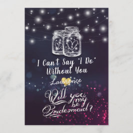 あなたは私の花嫁メイソンの瓶パープルのライトになるだろうか 招待状