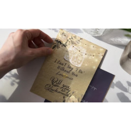 あなたは私の花嫁メイドのフローラメイソンの瓶のライトになる 招待状