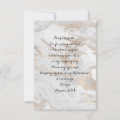 あなたは私の花嫁メイド大理石ホワイトパールアイボリー 招待状 (正面)