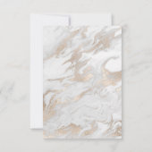 あなたは私の花嫁メイド大理石ホワイトパールアイボリー 招待状 (裏面)