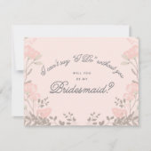 あなたは私の花嫁付き添いになりますか。 |ブライドメイドカード 招待状 (正面)