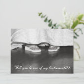 あなたは私の花嫁付き添いになりますか。ブリデスメイドカード 招待状 (スタンド正面)