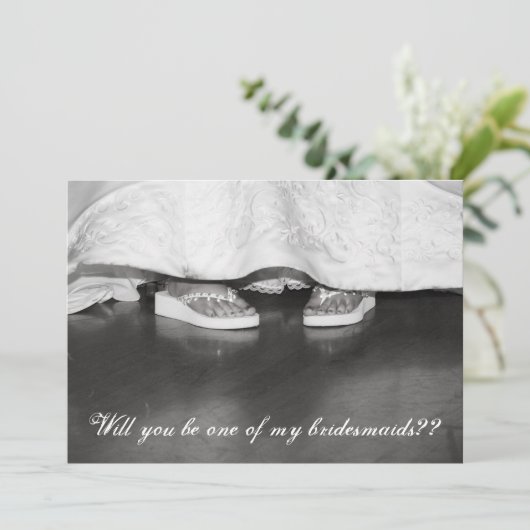 あなたは私の花嫁付き添いになりますか。ブリデスメイドカード 招待状 (スタンド正面)