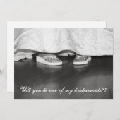 あなたは私の花嫁付き添いになりますか。ブリデスメイドカード 招待状 (正面/裏面)