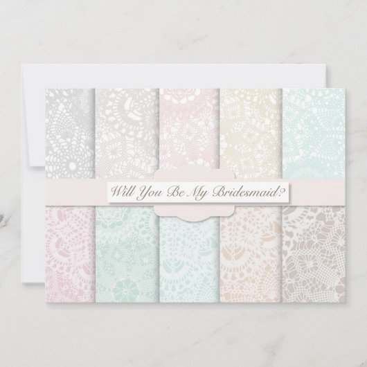 あなたは私の花嫁付き添いになりますか。ヴィンテージレ素朴ース 招待状 (正面)