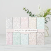 あなたは私の花嫁付き添いになりますか。ヴィンテージレ素朴ース 招待状 (スタンド正面)