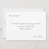 あなたは私の花嫁付き添いになりますか。ヴィンテージレ素朴ース 招待状 (裏面)