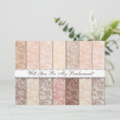 あなたは私の花嫁付き添いになりますか。ヴィンテージレ素朴ース 招待状 (スタンド正面)