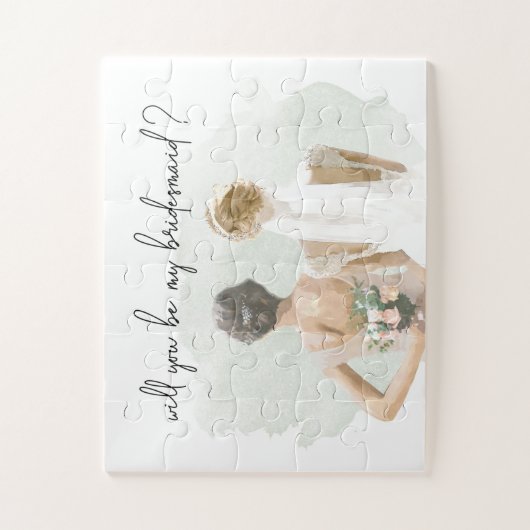 あなたは私の花嫁提案の水彩になりますか？ ジグソーパズル (縦)