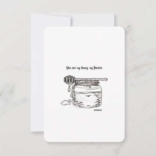 あなたは私の蜂蜜、私の永遠、私はあなたを愛し、フラットカード (正面)