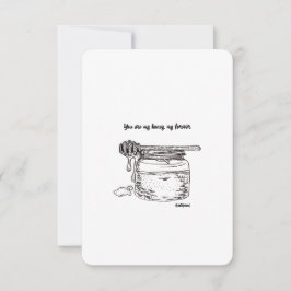 あなたは私の蜂蜜、私の永遠、私はあなたを愛し、フラットカード