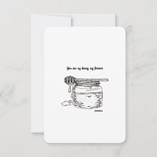 あなたは私の蜂蜜、私の永遠、私はあなたを愛し、フラットカード