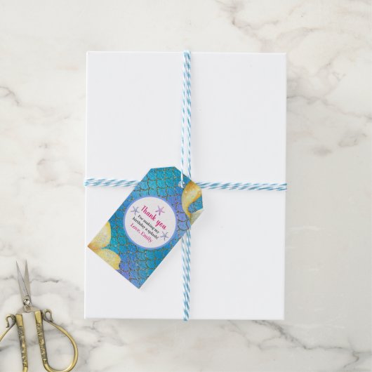 あなたは私の誕生日をスプラッシュマーメイドにしてくれてありがとう ギフトタグ (より糸付き)