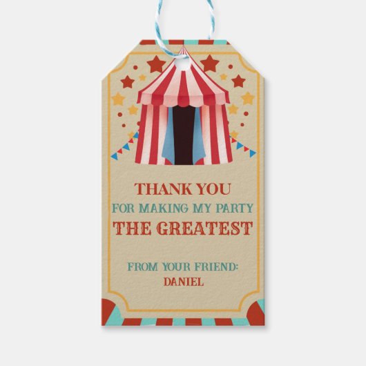 あなたは私の誕生日を作ってくれてあり素晴らしがとう ギフトタグ (正面)