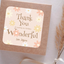 あなたは私の誕生日を素晴らしくデイジー スクエアシール