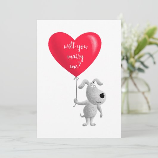 あなたは私の赤いハート犬の子犬の提案と結婚するか シーズンカード (スタンド正面)