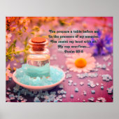 "あなたは私の頭を油で塗る"詩篇23:5 Prophetic ポスター (正面)