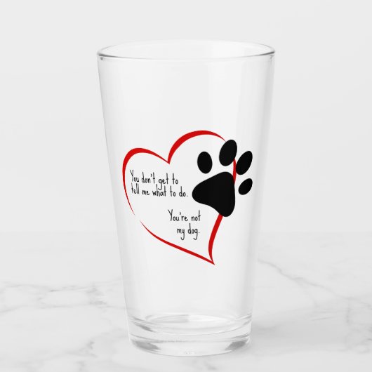 あなたは私の飼い犬ではない タンブラーグラス (正面)
