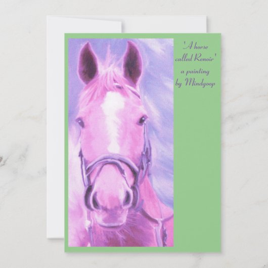 あなたは私の馬のカードを預かってくれてありがとう サンキューカード (裏面)