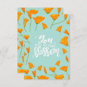 あなたは私の魂の花をポピーサンキューカードにする サンキューカード (正面/裏面)