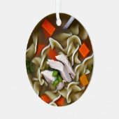 あなたは私の魂の英雄 |スーププおもしろいンのクリスマス メタルオーナメント (正面左)