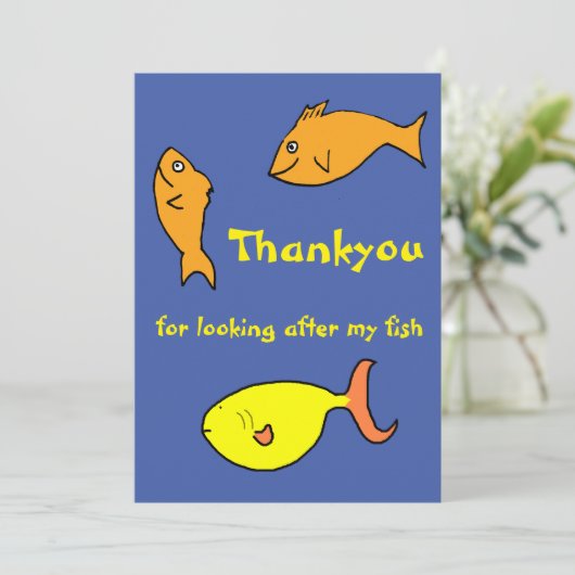 あなたは私の魚のカードを預かってくれてありがとう サンキューカード (スタンド正面)